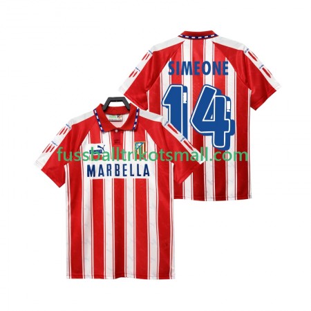 Fußballtrikots Atlético Madrid SIMEONE 14 1995 Retro 1994 Kurzarm Heimtrikotsatz kaufen